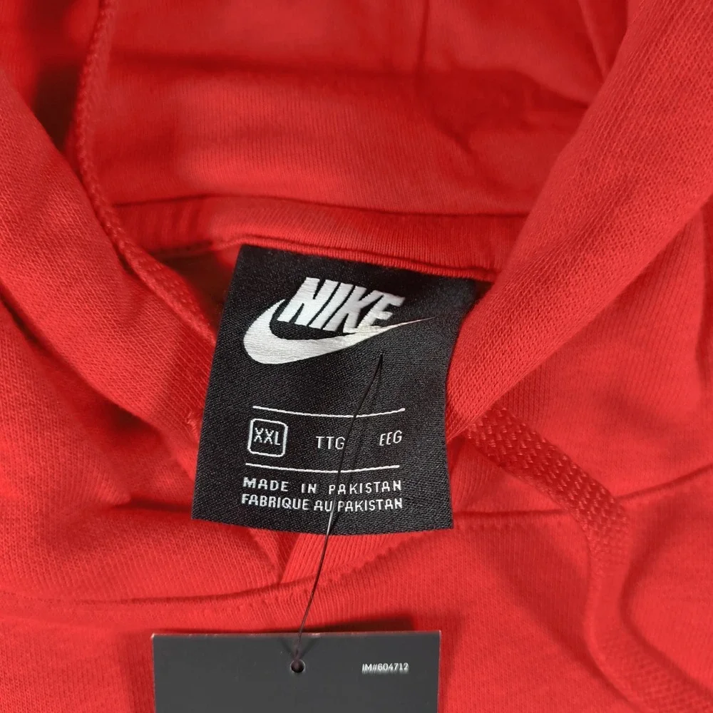 Nike Hoodie Mens XXL Red Just Do It Swoosh Logo Pullover Fleece BV5094 657 New